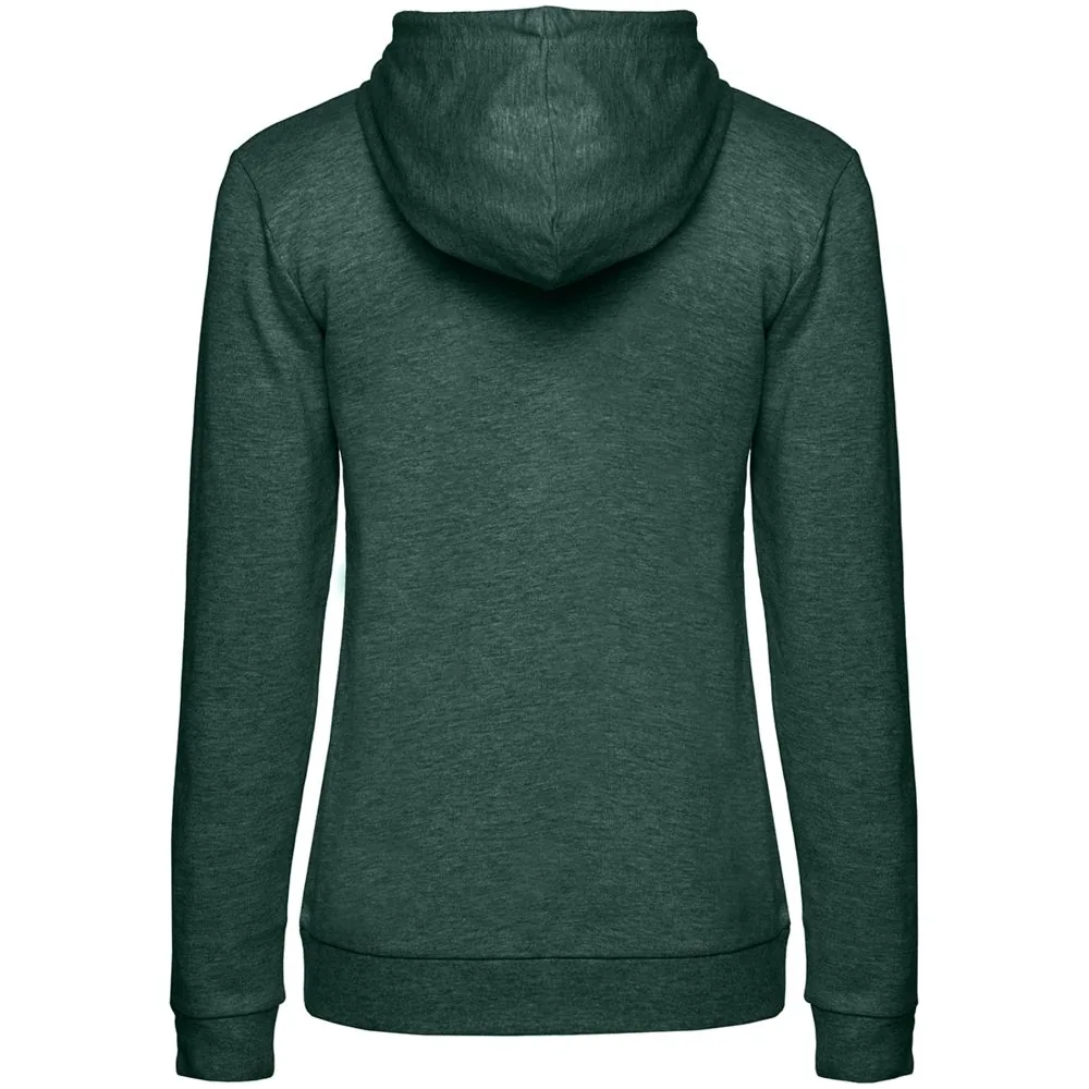 Толстовка с капюшоном женская Hoodie, темно-зеленый меланж, размер XXL фото 3