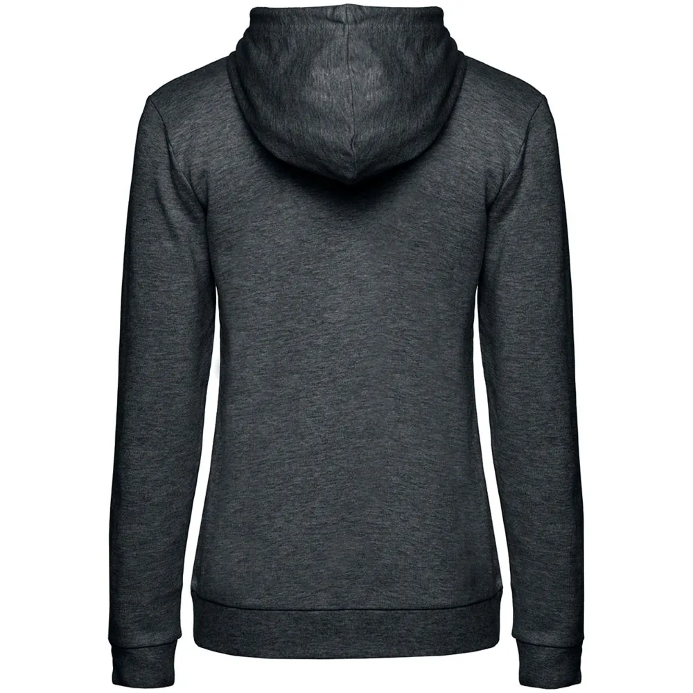 Толстовка с капюшоном женская Hoodie, серый меланж (антрацит), размер XS фото 3