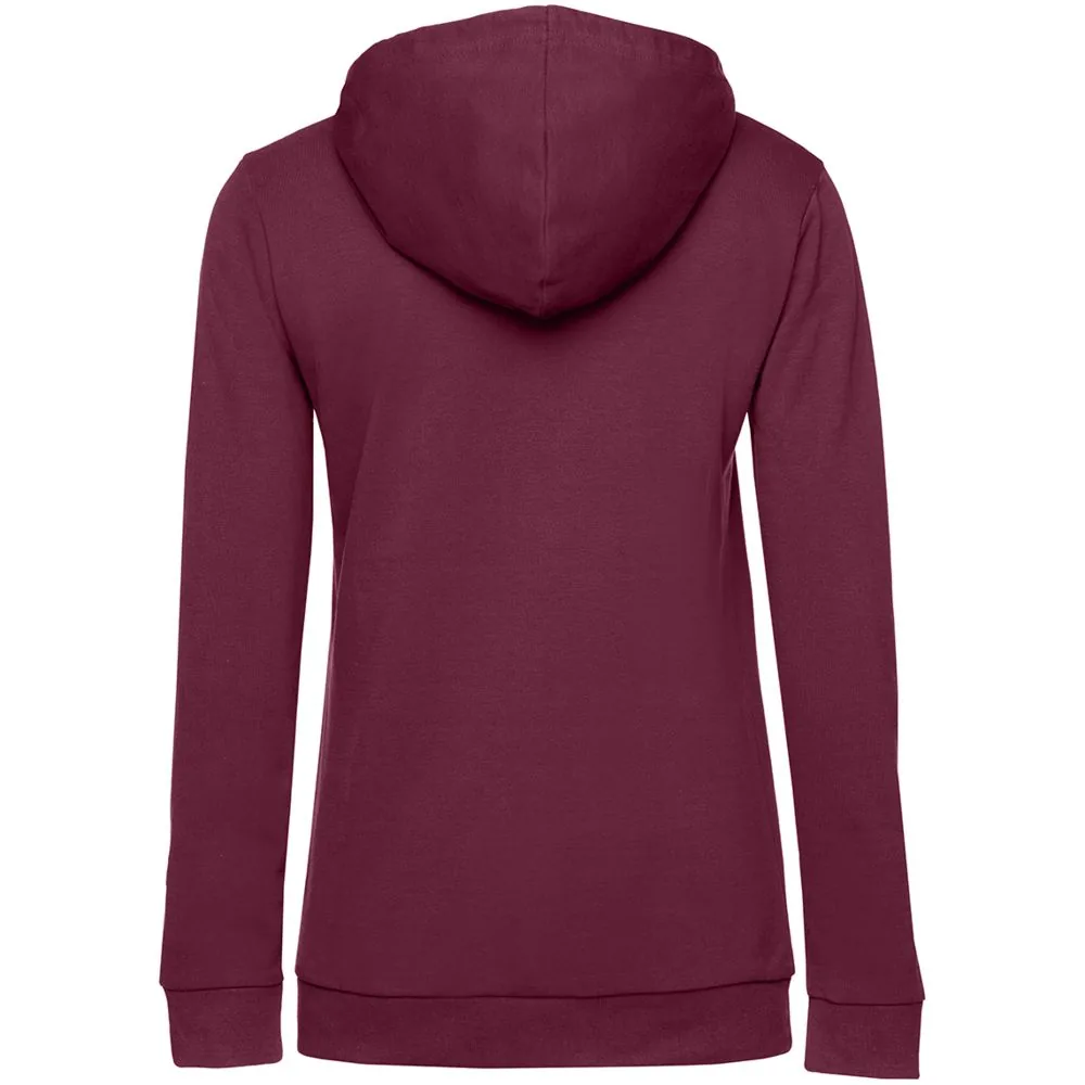 Толстовка с капюшоном женская Hoodie, бордовая, размер S фото 3