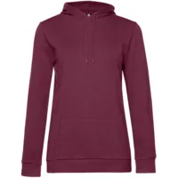 Толстовка с капюшоном женская Hoodie, бордовая, размер XXL фото 2