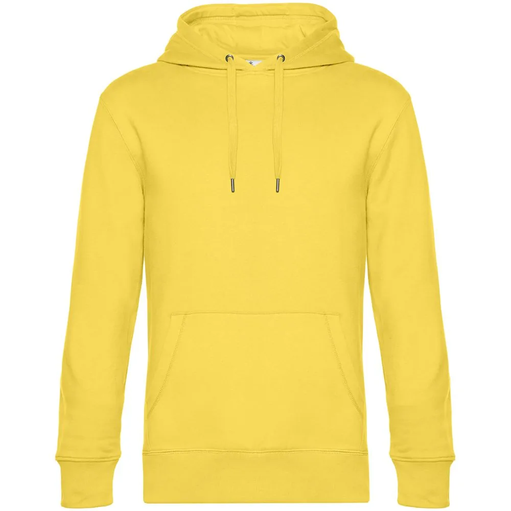 Толстовка с капюшоном унисекс King, желтая, размер S