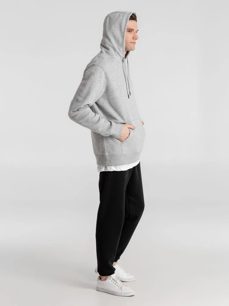 Толстовка с капюшоном унисекс King, серый меланж, размер M фото 6