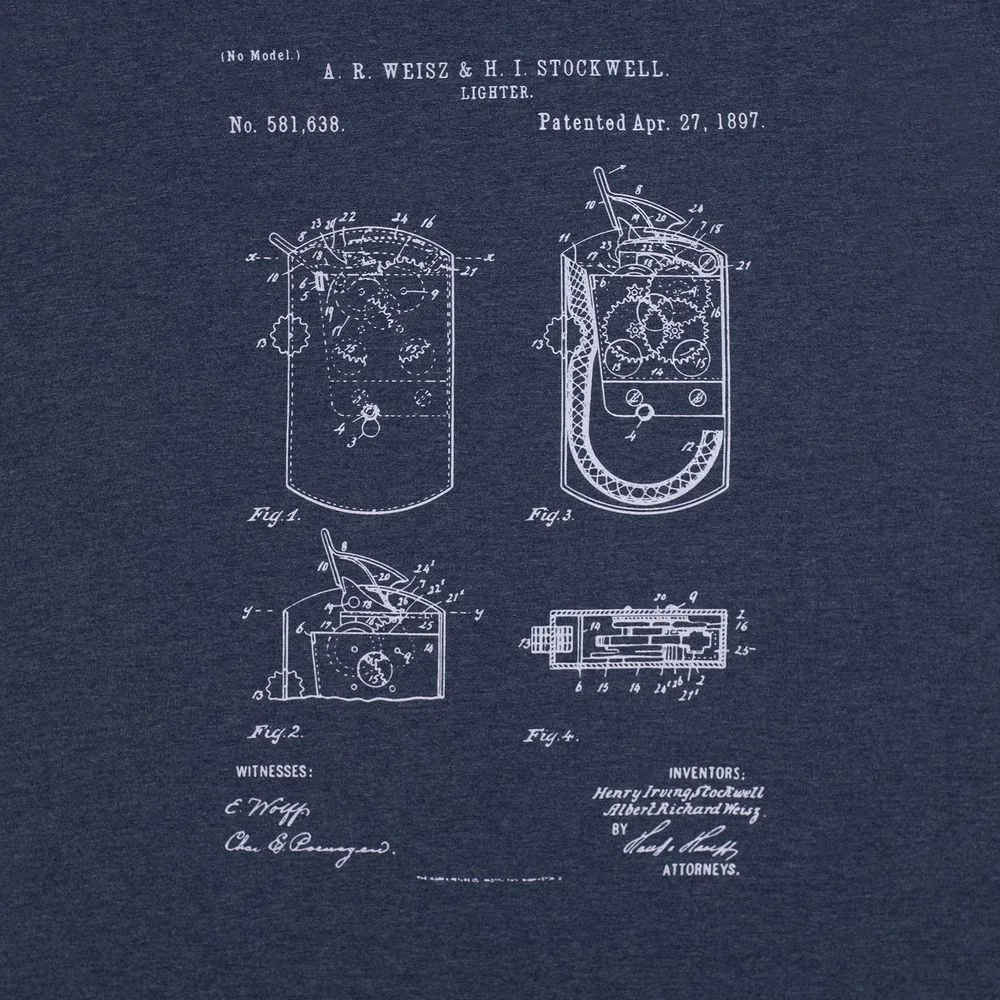 Футболка приталенная Old Patents. Lighter, синий меланж, размер S фото 4