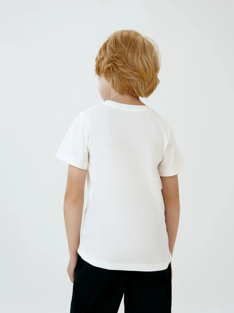 Футболка детская T-Bolka Kids, белая (теплый оттенок), 8 лет фото 9