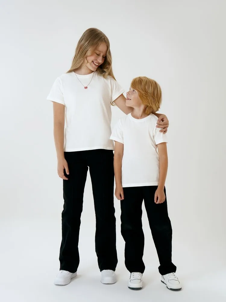 Футболка детская T-Bolka Kids, белая (теплый оттенок), 8 лет фото 10