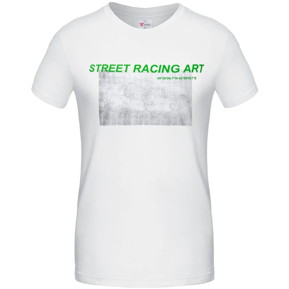 Футболка Street Racing Art, белая, размер S фото 3