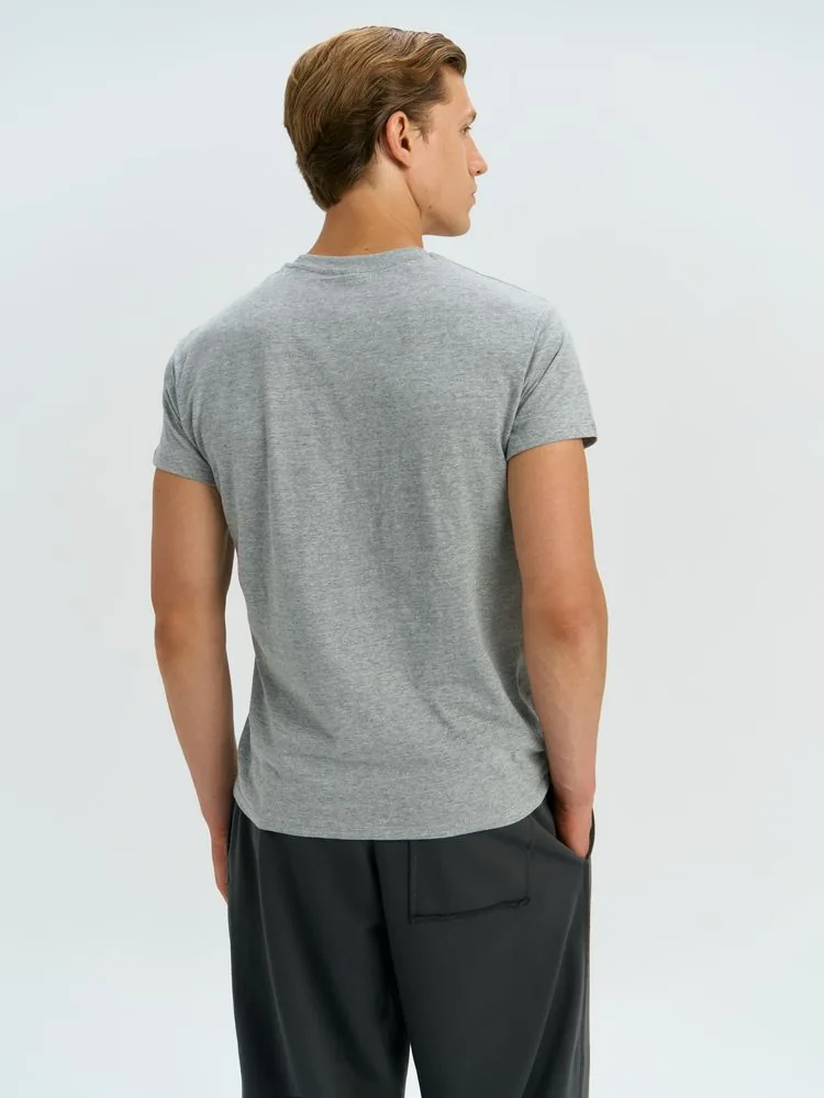 Футболка Regent 150 серый меланж, размер S фото 8
