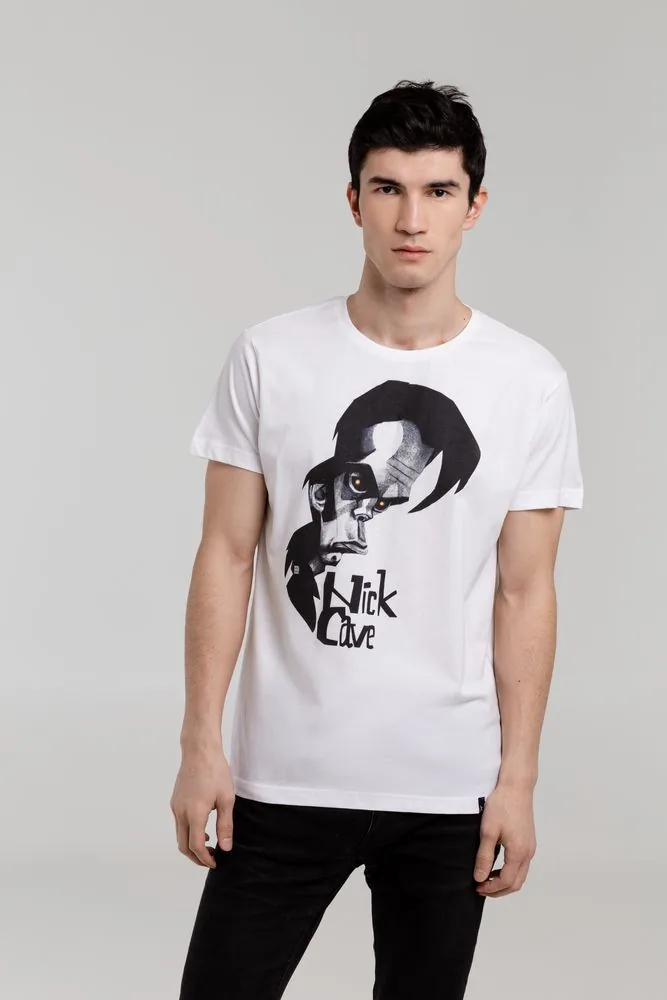 Футболка «Меламед. Nick Cave», белая, размер S