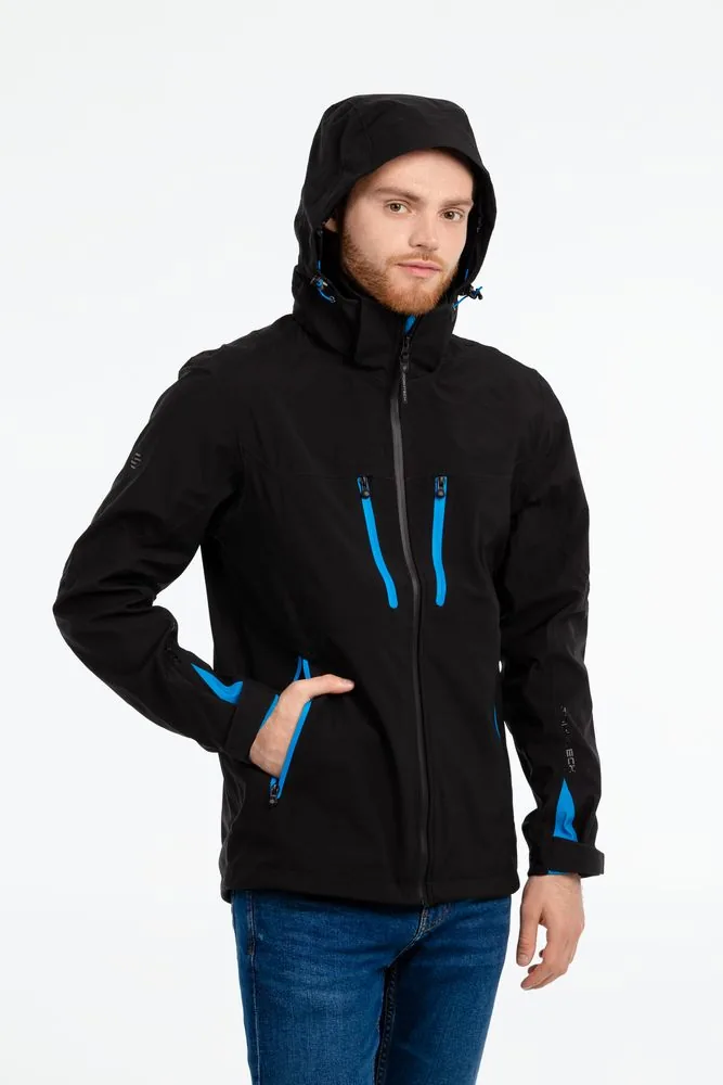 Куртка софтшелл мужская Patrol черная с синим, размер XXL фото 9