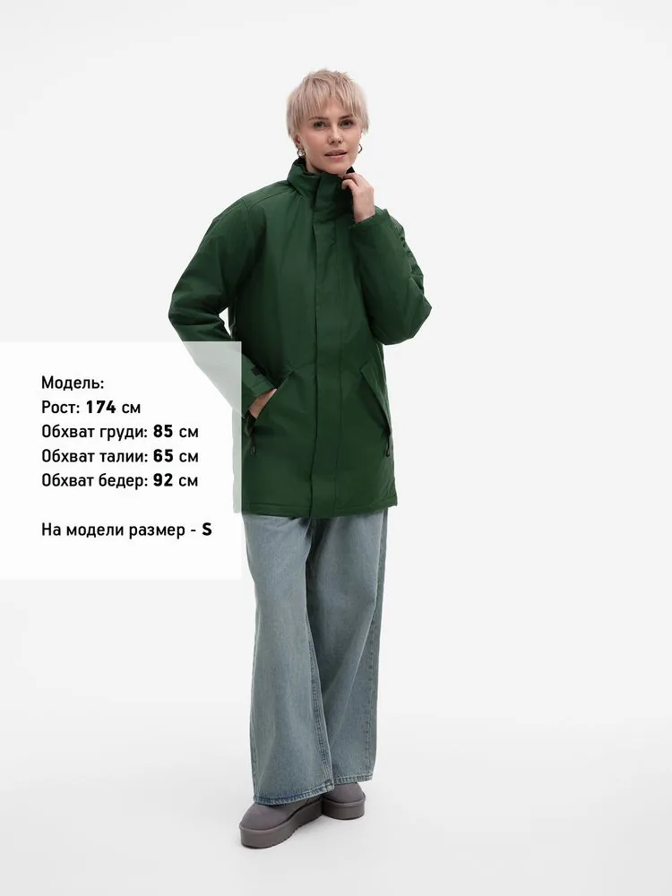 Куртка на стеганой подкладке Robyn, темно-зеленая, размер XXL фото 14
