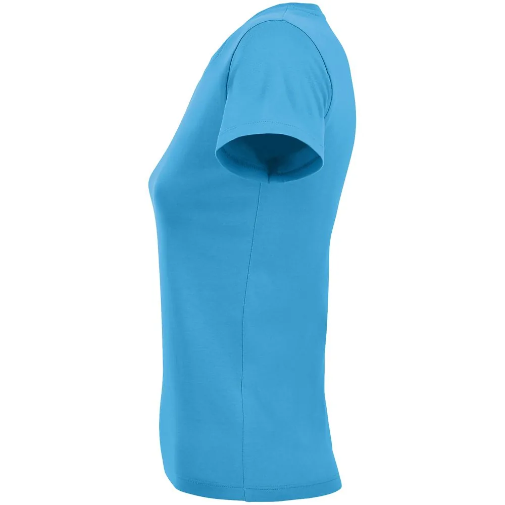 Футболка женская Regent Fit Women, ярко-бирюзовая, размер S фото 4