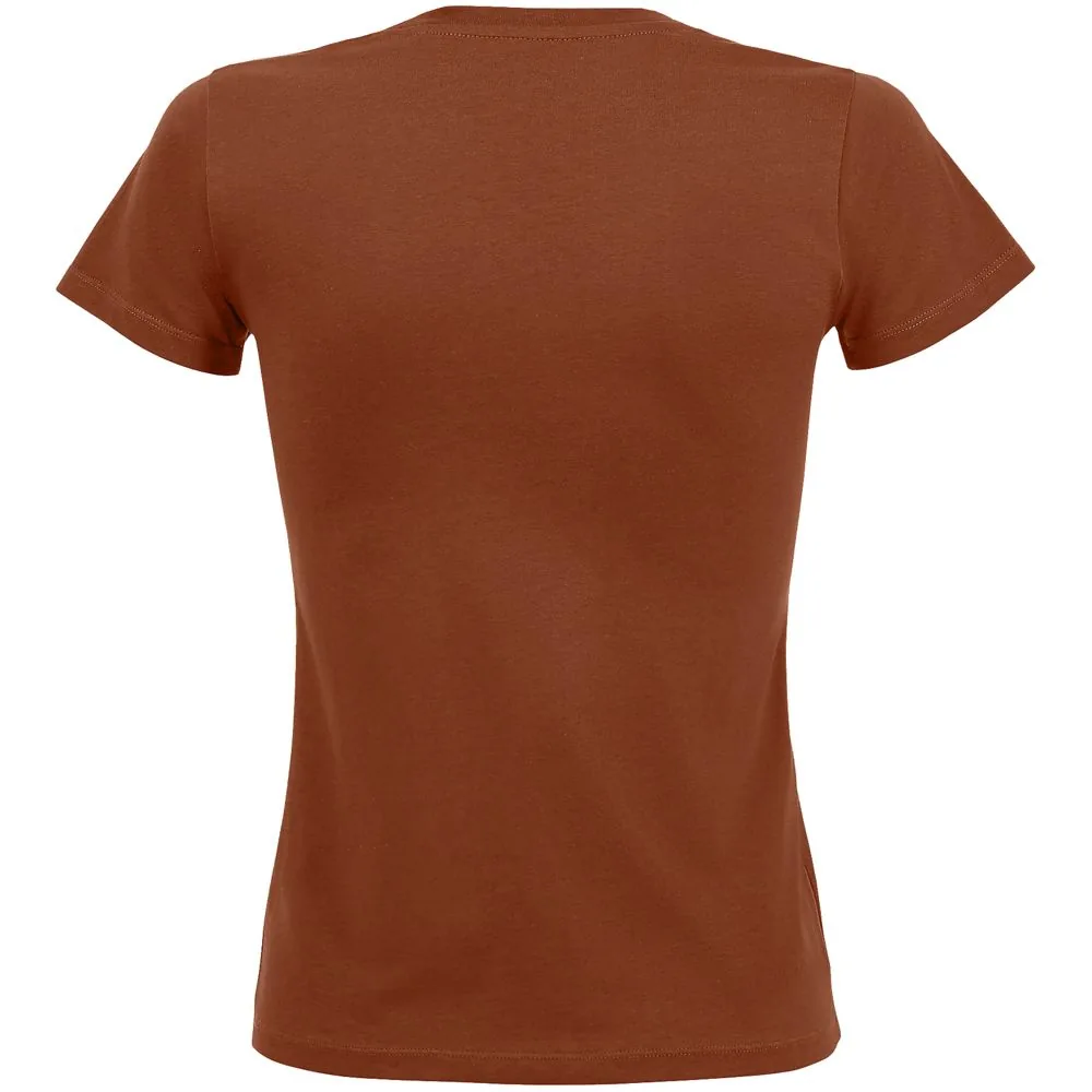 Футболка женская Regent Fit Women, коричневая (терракотовая), размер M фото 3