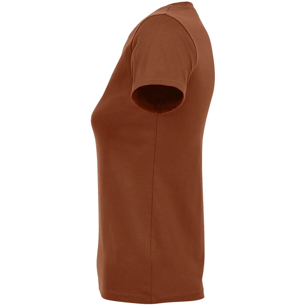 Футболка женская Regent Fit Women, коричневая (терракотовая), размер XXL фото 4