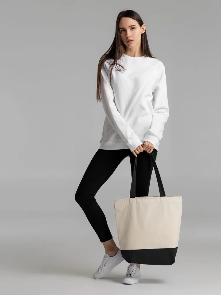 Сумка для покупок на молнии Shopaholic Zip, неокрашенная с черным фото 7