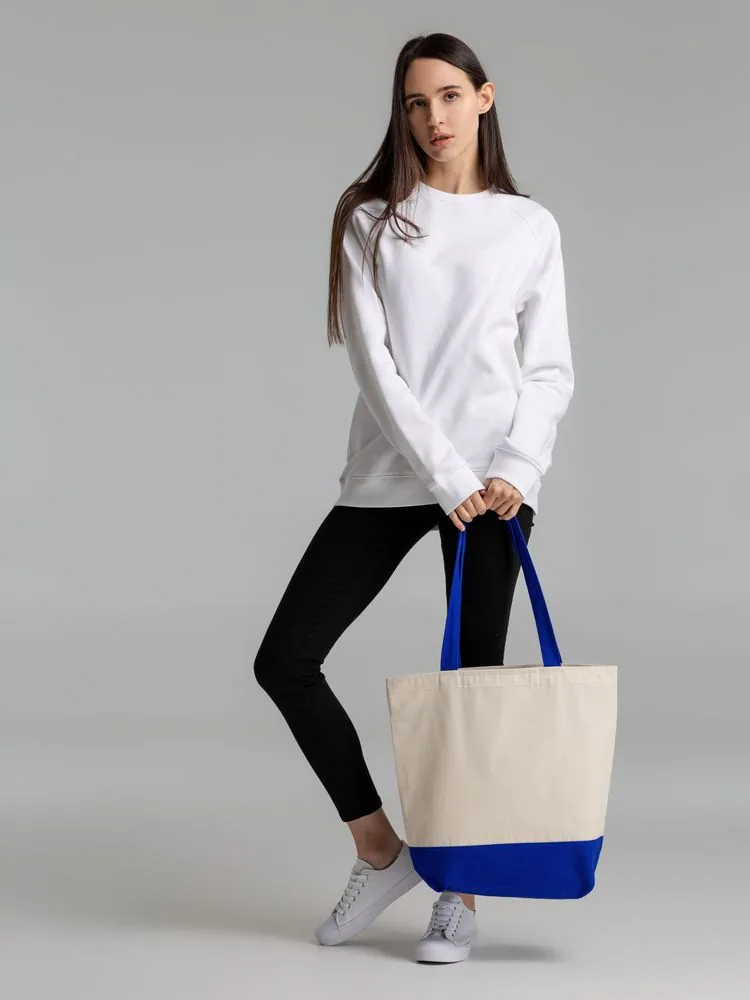 Сумка для покупок на молнии Shopaholic Zip, неокрашенная с синим фото 11