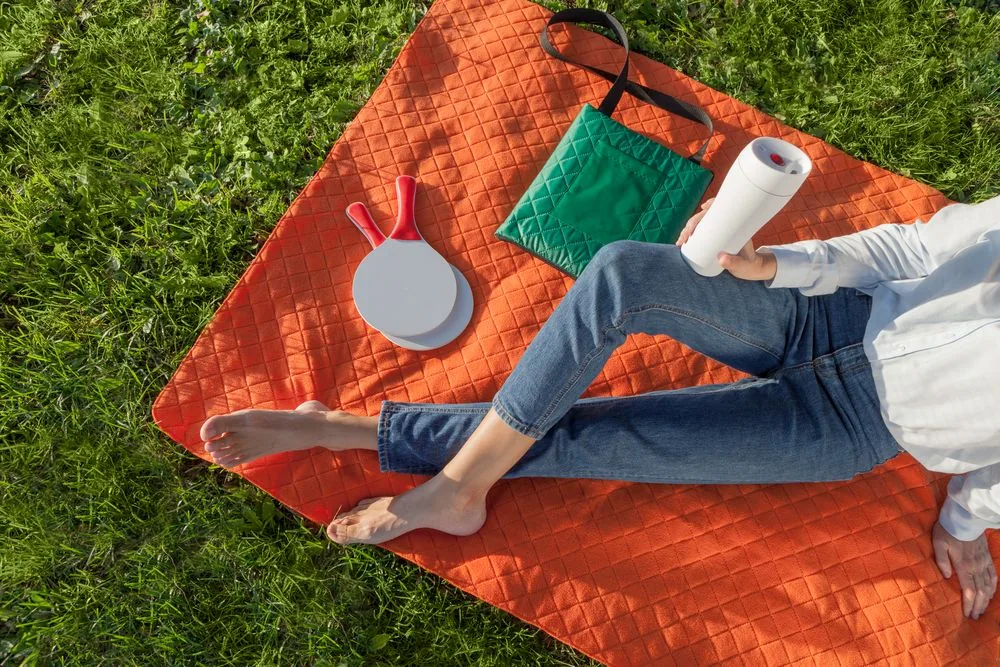 Плед для пикника Comfy, черный фото 10