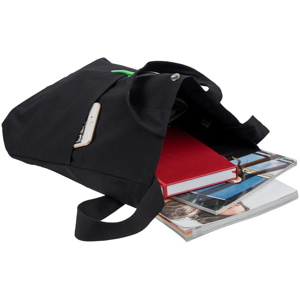 Сумка холщовая через плечо Artspace, черная фото 5