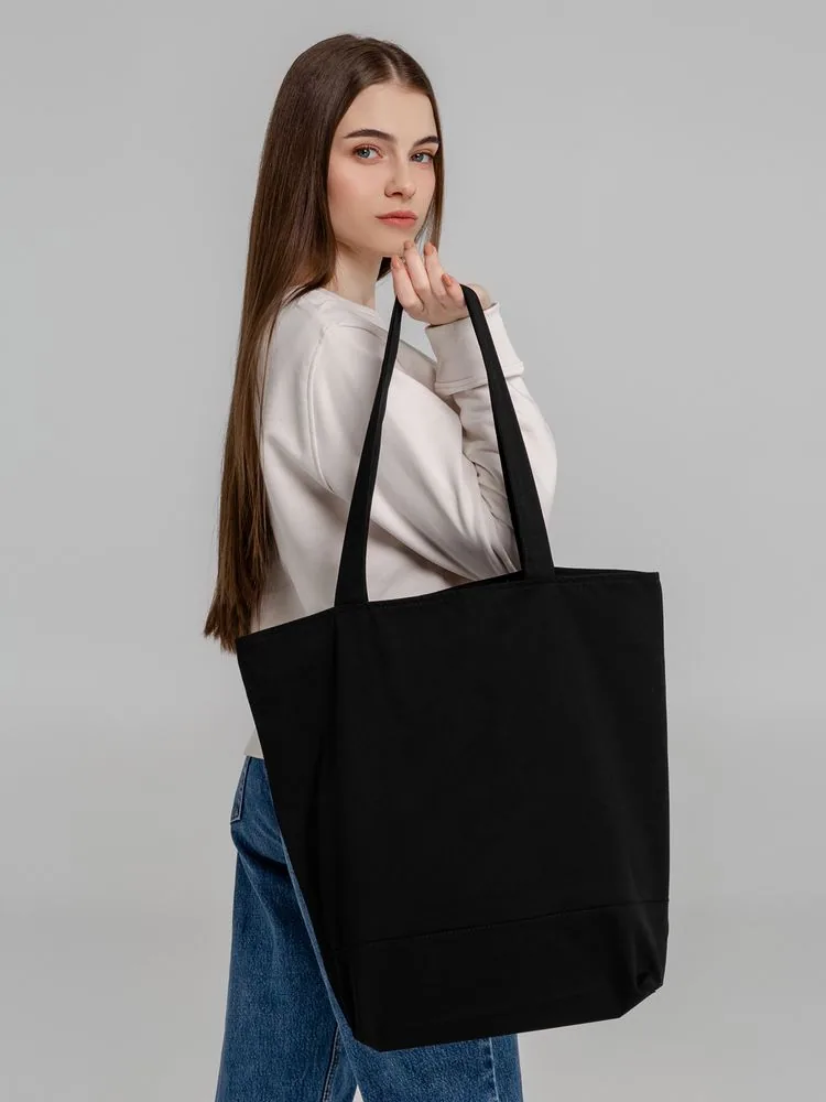 Сумка для покупок на молнии Shopaholic Zip, черная фото 8