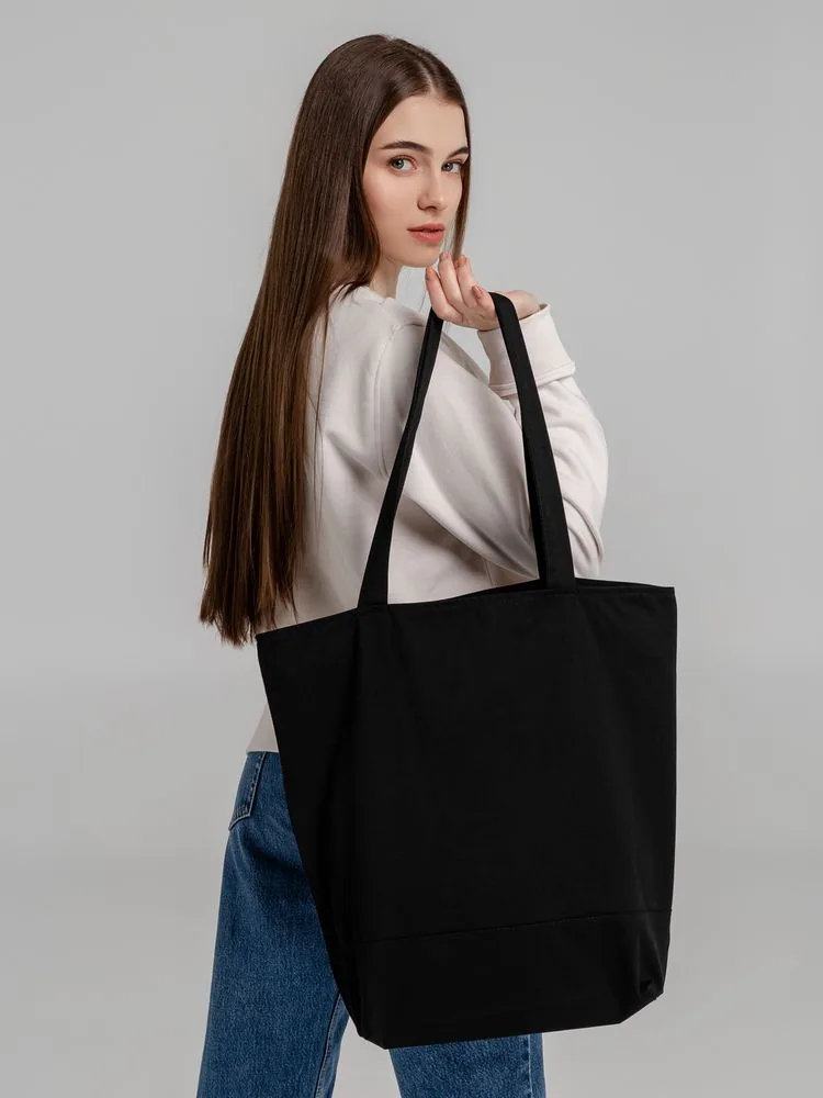 Сумка для покупок на молнии Shopaholic Zip, черная фото 11