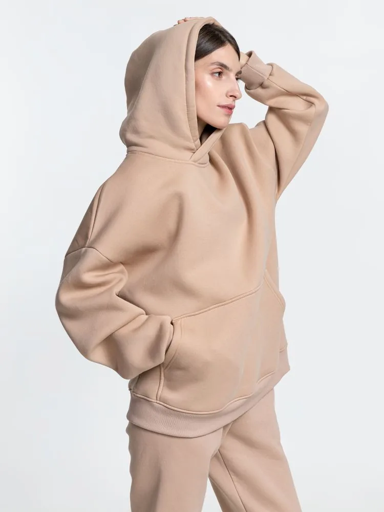 Худи Kulonga Oversize, бежевое, размер XS/S фото 9