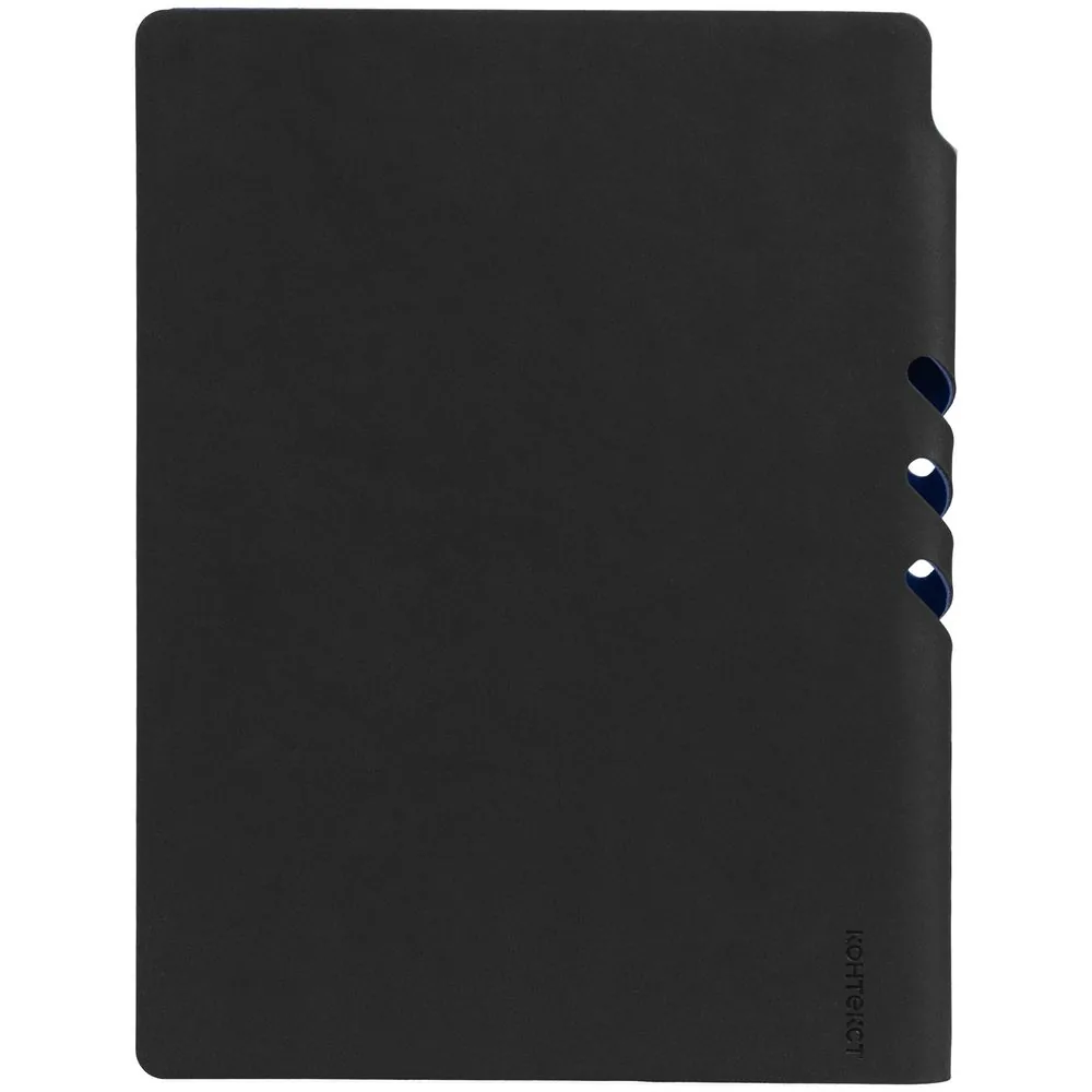 Ежедневник Flexpen Black, недатированный, черный с синим фото 6