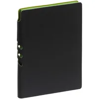 Ежедневник Flexpen Black, недатированный, черный с зеленым фото 2