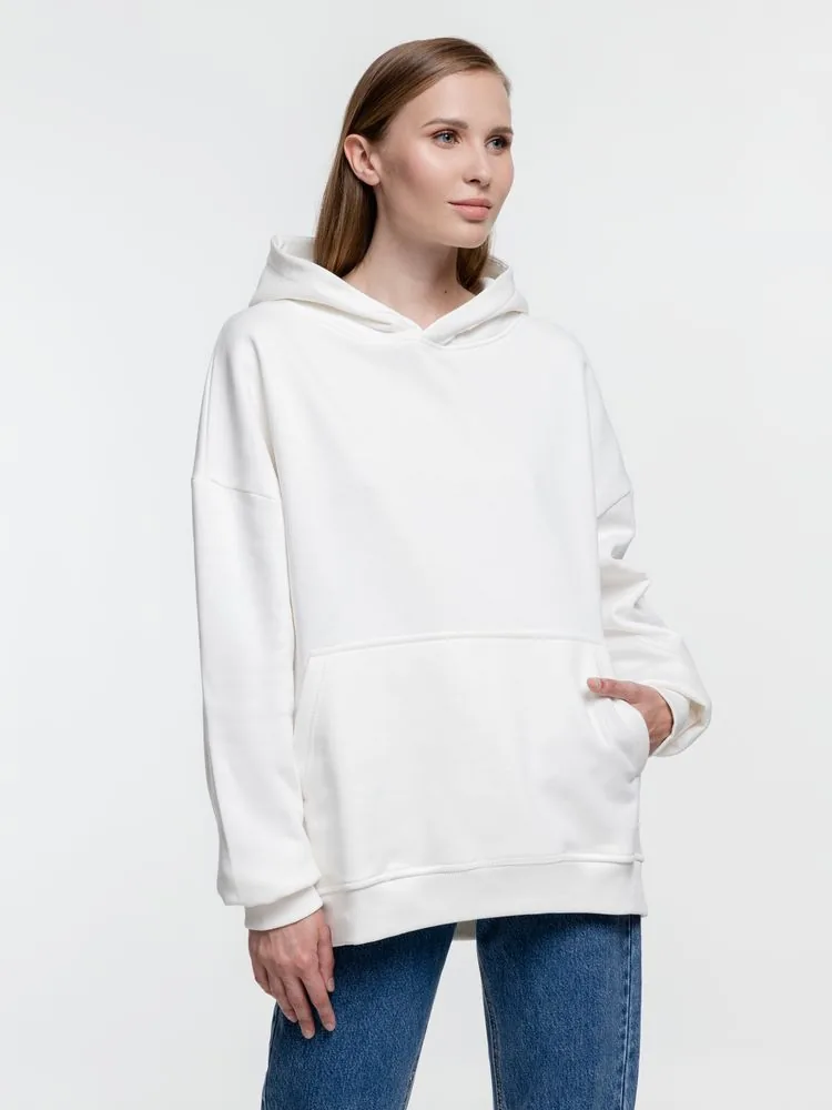 Худи оверсайз Kulonga Comfort Heavy, молочно-белое, размер XS/S фото 6