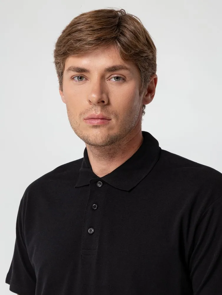 Рубашка поло мужская Summer 170 черная, размер XXL фото 8