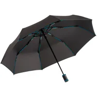 Зонт складной AOC Mini с цветными спицами, бирюзовый фото 2