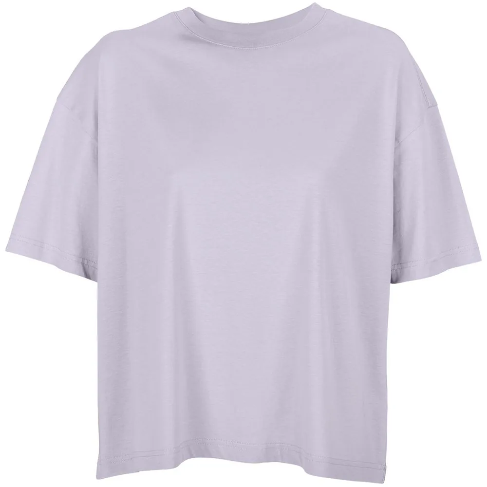Футболка оверсайз женская Boxy Women, сиреневая, размер L