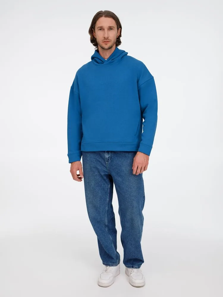 Худи оверсайз унисекс Tolla, синее (джинс), размер XL/2XL фото 16