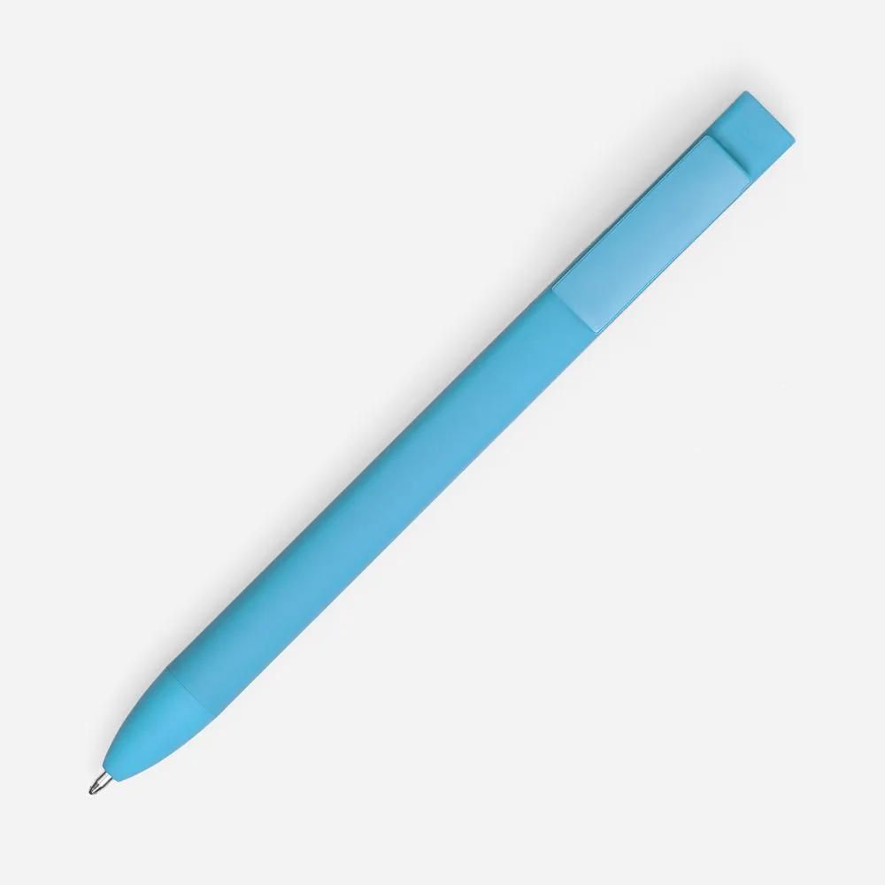 Ручка шариковая Swiper SQ Soft Touch, голубая фото 3