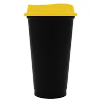 Стакан с крышкой Color Cap Black, черный с желтым фото 2