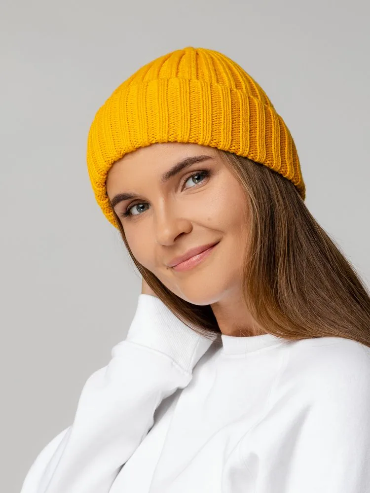 Шапка Uni, желтая фото 5