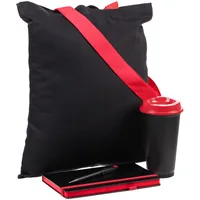 Набор Velours Bag, черный с красным фото 2
