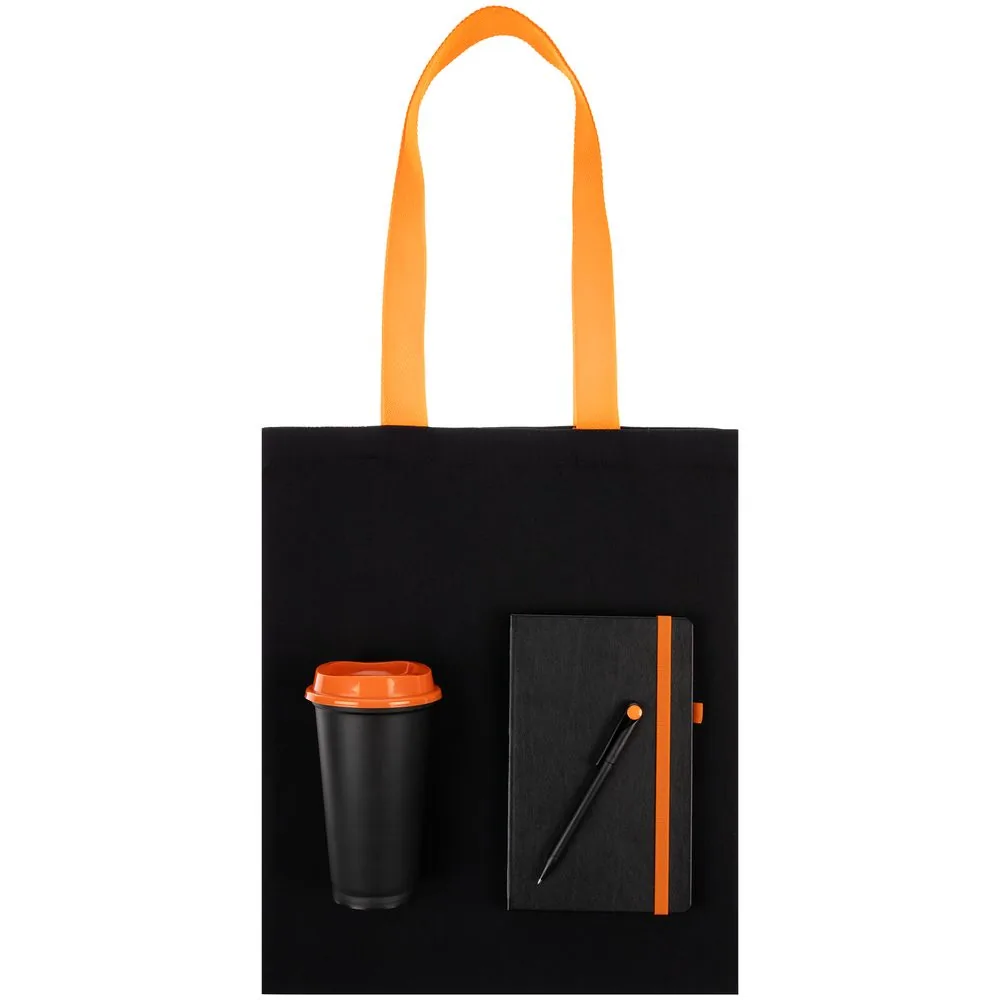 Набор Velours Bag, черный с оранжевым фото 3