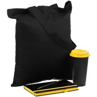 Набор Velours Bag, черный с желтым фото 2