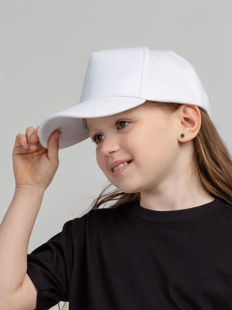 Бейсболка детская Standard Kids, белая фото 5