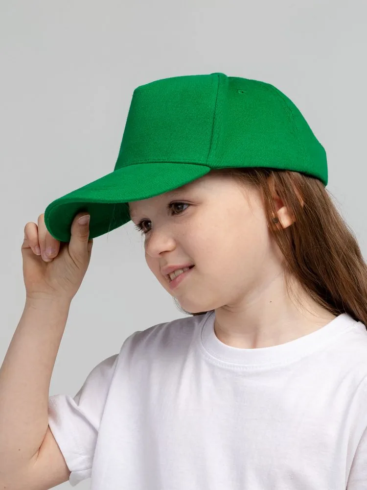 Бейсболка детская Standard Kids, зеленая фото 5