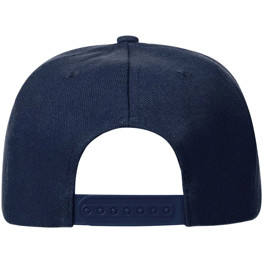 Бейсболка Snapback с прямым козырьком, темно-синяя фото 4