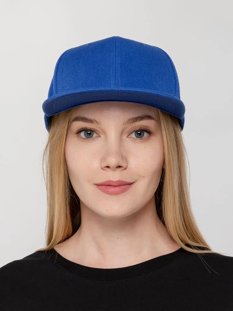 Бейсболка Snapback с прямым козырьком, ярко-синяя фото 5