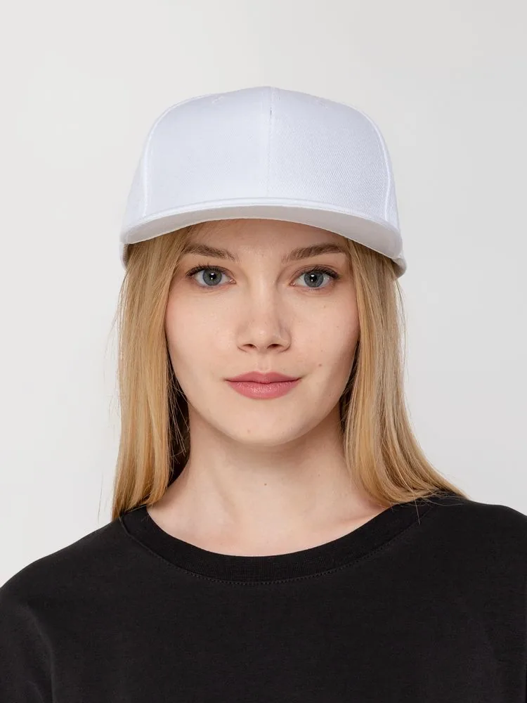 Бейсболка Snapback с прямым козырьком, белая фото 6