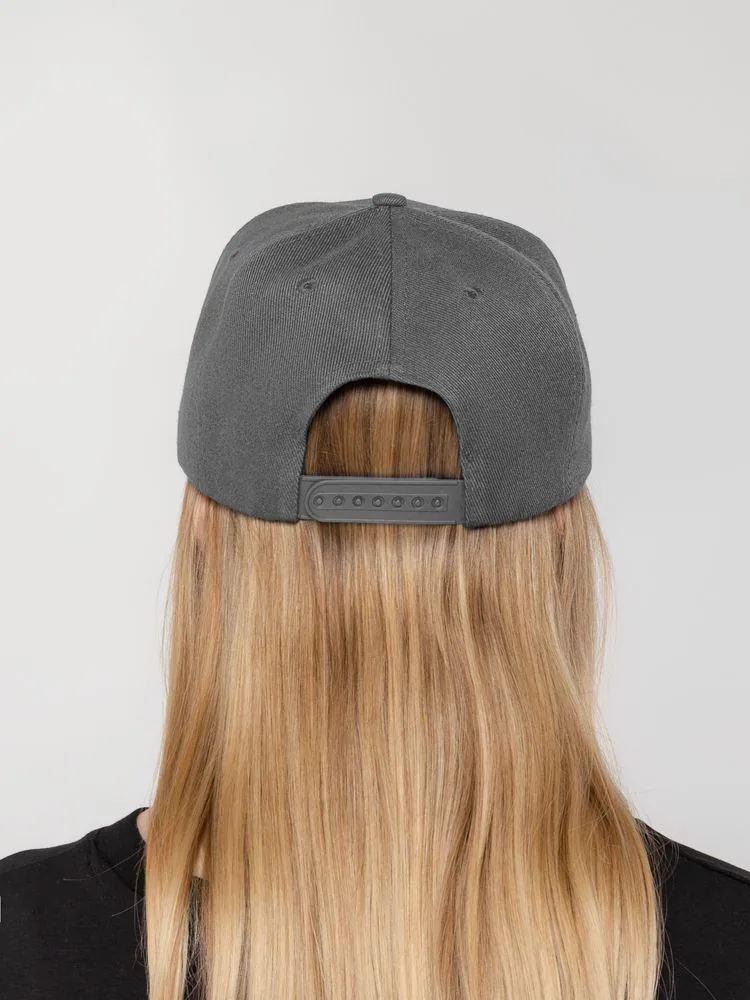 Бейсболка Snapback с прямым козырьком, серая фото 8