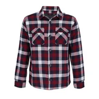 Куртка-рубашка оверсайз унисекс Noah, бордовая, размер 3XL/4XL фото 2