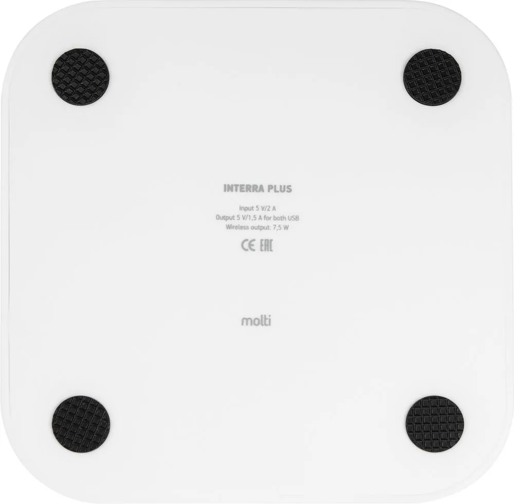 Беспроводное зарядное устройство Interra Plus, белое фото 8