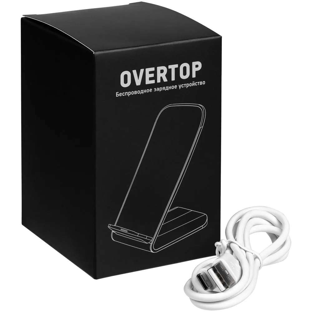 Беспроводное зарядное устройство с быстрой зарядкой Overtop, белое фото 9
