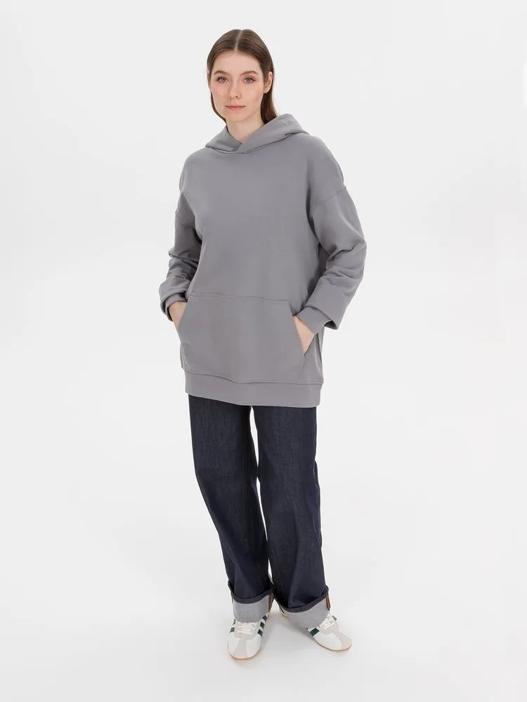 Худи оверсайз унисекс Outshine, серое, размер XL/2XL фото 9