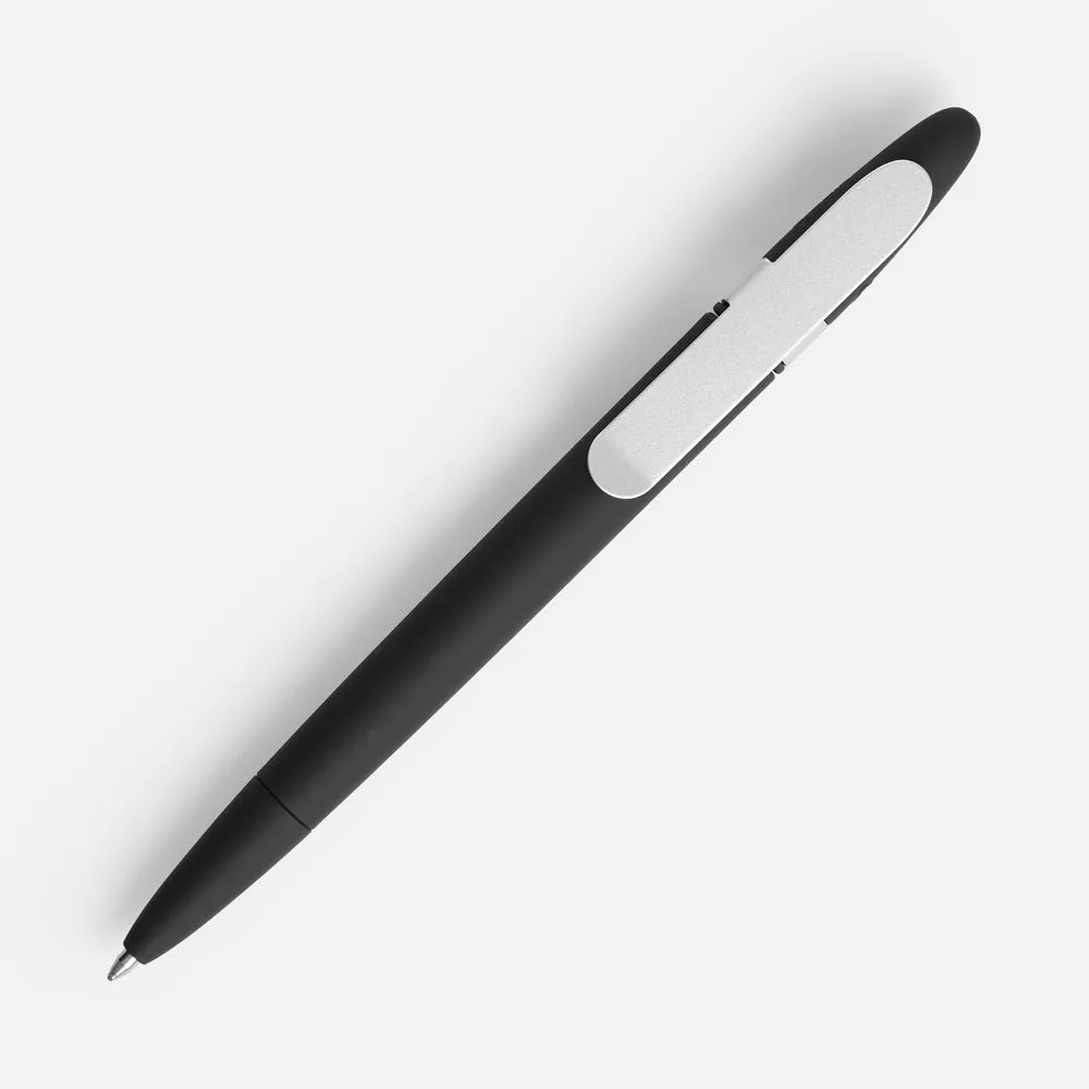 Ручка шариковая Prodir DS5 TSR Metal Clip, черная фото 3