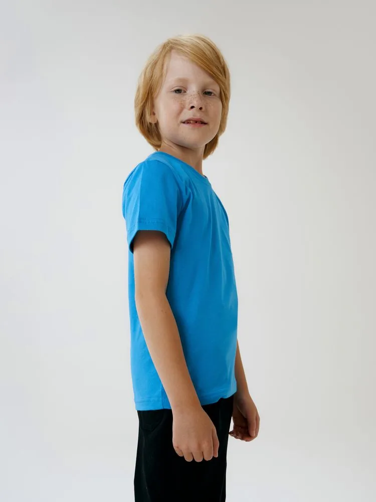 Футболка детская T-Bolka Kids, бирюзовая, 8 лет фото 7