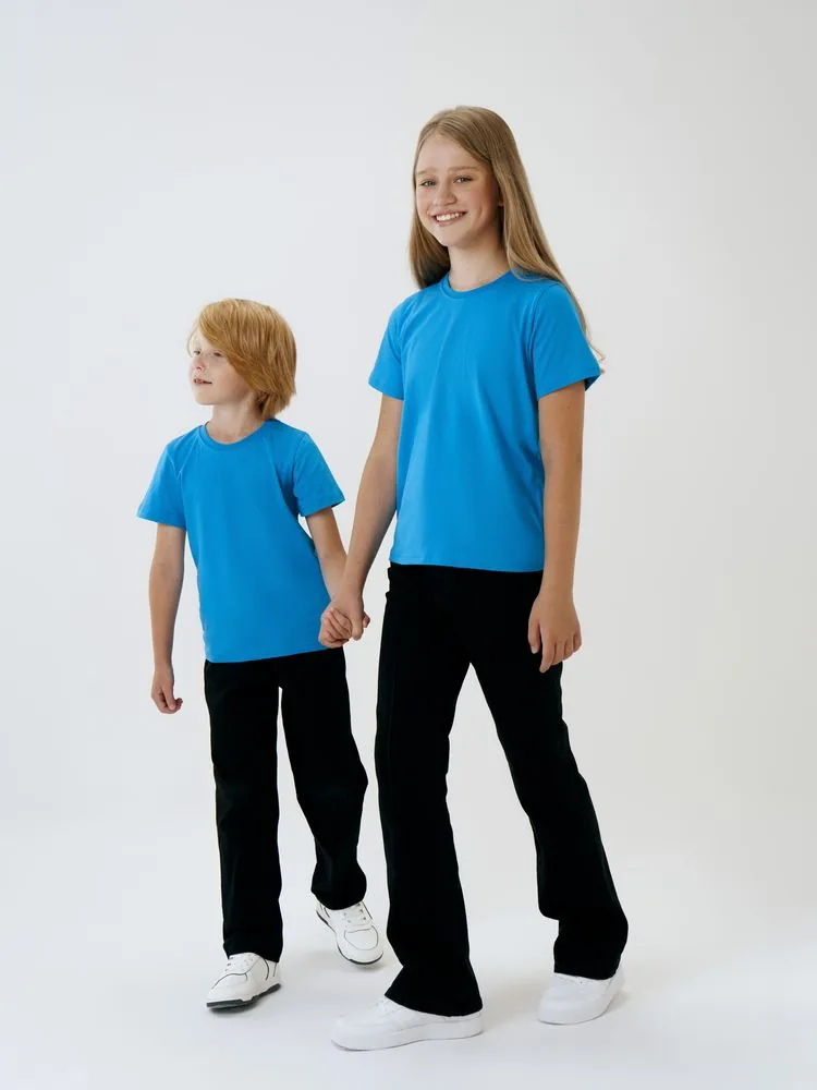 Футболка детская T-Bolka Kids, бирюзовая, 8 лет фото 9